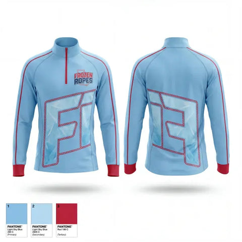 Quarter Zip Jacket, Frozen Ropes, Baseball, Teamtime, Team time, sublimation, custom sports apparel, team uniforms, spirit wear, spiritwear, sports uniforms, custom shirts, team store, custom team store, fundraiser sports, apparel fundraiser
