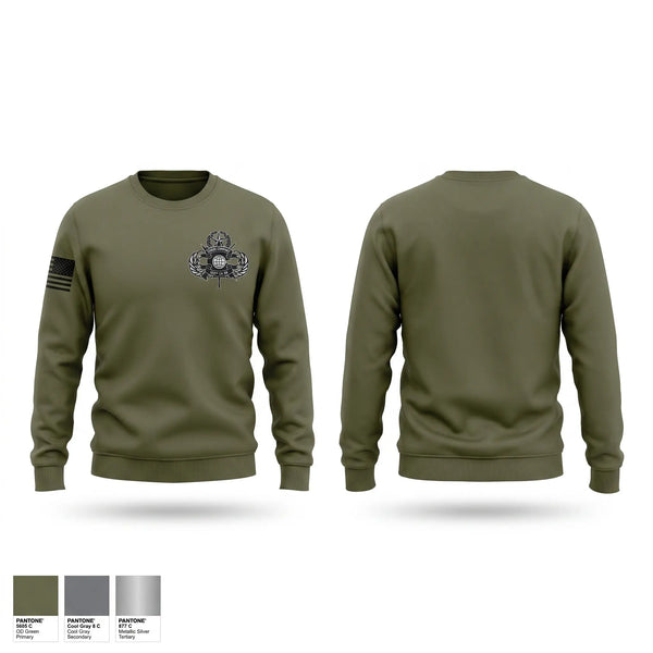 Crew Neck Sweatshirt, Charlie Co., 422 CA BN AIRBORNE, Army, Teamtime, Team time, sublimation, custom sports apparel, team uniforms, spirit wear, spiritwear, sports uniforms, custom shirts, team store, custom team store, fundraiser sports, apparel fundraiser