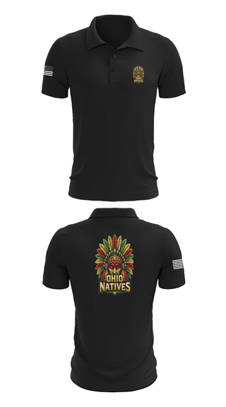 Short Sleeve Performance Polo, The Ohio Natives, Baseball, Teamtime, Team time, sublimation, custom sports apparel, team uniforms, spirit wear, spiritwear, sports uniforms, custom shirts, team store, custom team store, fundraiser sports, apparel fundraiser