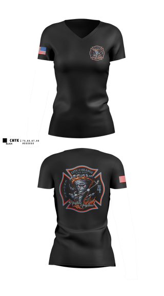 Womens Short Sleeve Vneck Shirt, Tour 4, Fire Department, Teamtime, Team time, sublimation, custom sports apparel, team uniforms, spirit wear, spiritwear, sports uniforms, custom shirts, team store, custom team store, fundraiser sports, apparel fundraiser