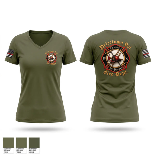 Womens Short Sleeve Vneck Shirt, Co 3, Fire Department, Teamtime, Team time, sublimation, custom sports apparel, team uniforms, spirit wear, spiritwear, sports uniforms, custom shirts, team store, custom team store, fundraiser sports, apparel fundraiser