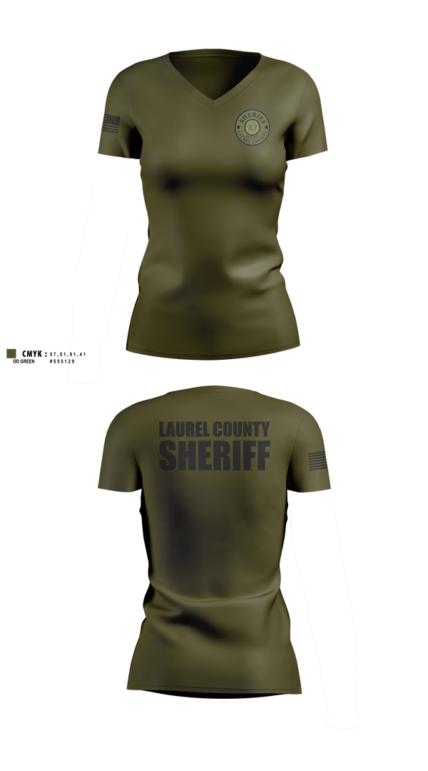 Womens Short Sleeve Vneck Shirt, LAUREL COUNTY SHERIFFS OFFICE, Police, Teamtime, Team time, sublimation, custom sports apparel, team uniforms, spirit wear, spiritwear, sports uniforms, custom shirts, team store, custom team store, fundraiser sports, apparel fundraiser