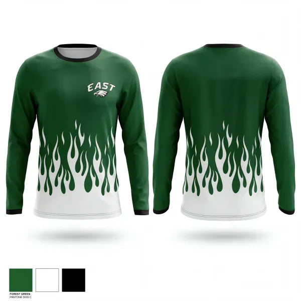 Long Sleeve Performance Shirt, East Henderson High School, Track & Field, Teamtime, Team time, sublimation, custom sports apparel, team uniforms, spirit wear, spiritwear, sports uniforms, custom shirts, team store, custom team store, fundraiser sports, apparel fundraiser