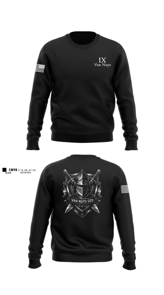 Crew Neck Sweatshirt, Van Nuys GED, Police, Teamtime, Team time, sublimation, custom sports apparel, team uniforms, spirit wear, spiritwear, sports uniforms, custom shirts, team store, custom team store, fundraiser sports, apparel fundraiser