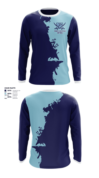 Long Sleeve Performance Shirt, Pirate Fastpitch Softball, Softball, Teamtime, Team time, sublimation, custom sports apparel, team uniforms, spirit wear, spiritwear, sports uniforms, custom shirts, team store, custom team store, fundraiser sports, apparel fundraiser