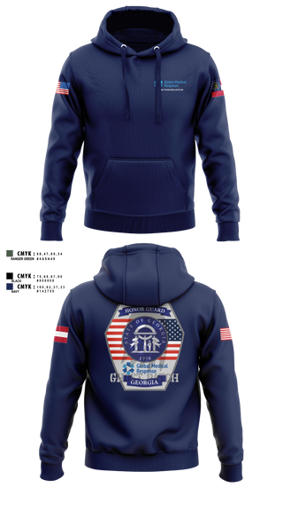 Hoodie, GMR Georgia Honor Guard, EMS/EMT, Teamtime, Team time, sublimation, custom sports apparel, team uniforms, spirit wear, spiritwear, sports uniforms, custom shirts, team store, custom team store, fundraiser sports, apparel fundraiser