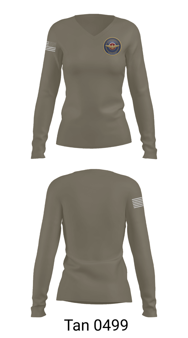 Womens Long Sleeve Vneck Shirt, NAVAIR, , Teamtime, Team time, sublimation, custom sports apparel, team uniforms, spirit wear, spiritwear, sports uniforms, custom shirts, team store, custom team store, fundraiser sports, apparel fundraiser