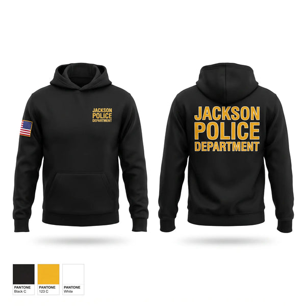 Hoodie, Jackson Police Department, Police, Teamtime, Team time, sublimation, custom sports apparel, team uniforms, spirit wear, spiritwear, sports uniforms, custom shirts, team store, custom team store, fundraiser sports, apparel fundraiser