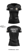 Crockett Police Department 97881074 Women's Short Sleeve V-neck Shirt - 4