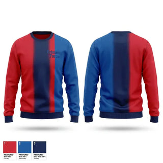 Crew Neck Sweatshirt, Crimson Force, Men's Soccer, Teamtime, Team time, sublimation, custom sports apparel, team uniforms, spirit wear, spiritwear, sports uniforms, custom shirts, team store, custom team store, fundraiser sports, apparel fundraiser