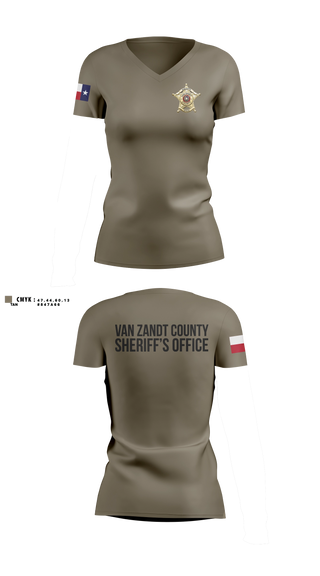 Womens Short Sleeve Vneck Shirt, Van Zandt county sheriff’s office, Police, Teamtime, Team time, sublimation, custom sports apparel, team uniforms, spirit wear, spiritwear, sports uniforms, custom shirts, team store, custom team store, fundraiser sports, apparel fundraiser