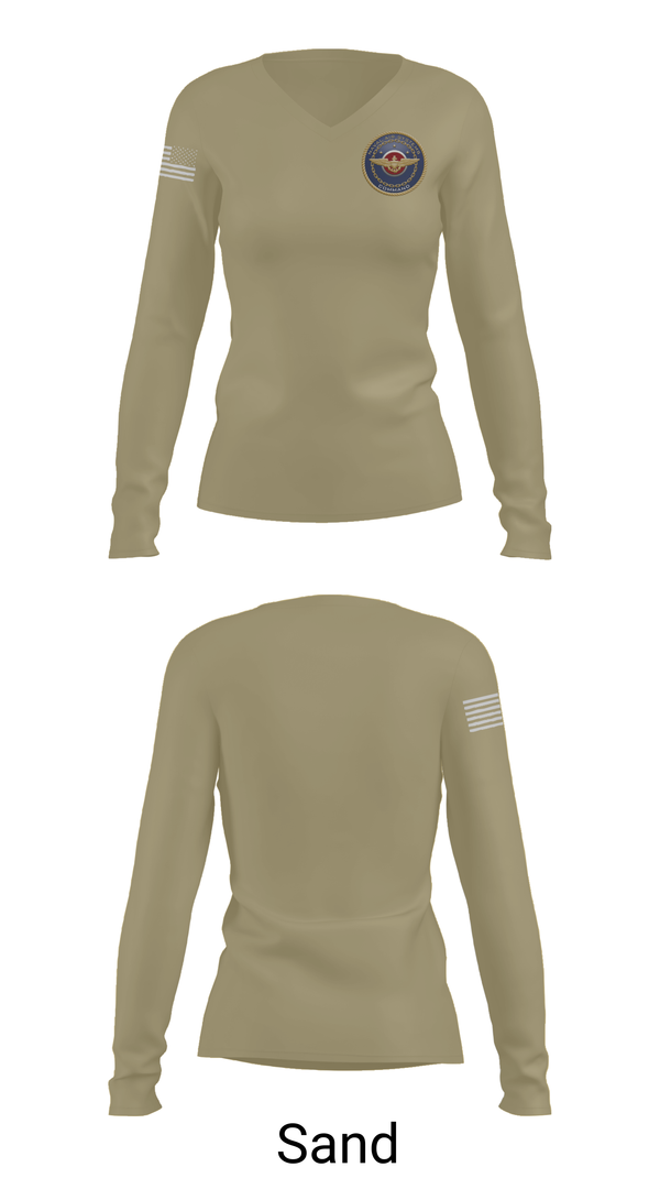 Womens Long Sleeve Vneck Shirt, NAVAIR, , Teamtime, Team time, sublimation, custom sports apparel, team uniforms, spirit wear, spiritwear, sports uniforms, custom shirts, team store, custom team store, fundraiser sports, apparel fundraiser