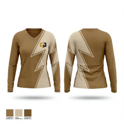 GGT Wrestling 3768590 Women's Long Sleeve V-neck Shirt - 1