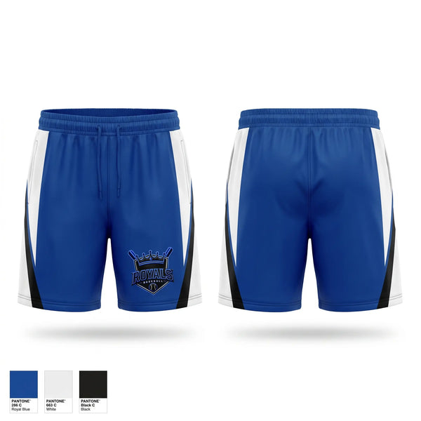 Athletic Shorts With Pockets, Royals, Baseball, Teamtime, Team time, sublimation, custom sports apparel, team uniforms, spirit wear, spiritwear, sports uniforms, custom shirts, team store, custom team store, fundraiser sports, apparel fundraiser
