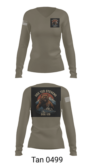 Womens Long Sleeve Vneck Shirt, TED STEVENS, , Teamtime, Team time, sublimation, custom sports apparel, team uniforms, spirit wear, spiritwear, sports uniforms, custom shirts, team store, custom team store, fundraiser sports, apparel fundraiser