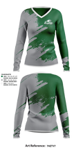 Laney College 76036870 Women's Long Sleeve V-neck Shirt - 1