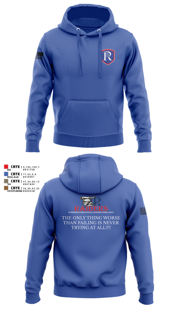 Hoodie, RICS Raiders, Army, Teamtime, Team time, sublimation, custom sports apparel, team uniforms, spirit wear, spiritwear, sports uniforms, custom shirts, team store, custom team store, fundraiser sports, apparel fundraiser