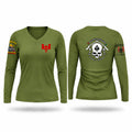 C Co 10th Eng Women's Long Sleeve V-neck Shirt - 1