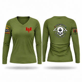 Womens Long Sleeve Vneck Shirt, C Co 10th Eng, Army, Teamtime, Team time, sublimation, custom sports apparel, team uniforms, spirit wear, spiritwear, sports uniforms, custom shirts, team store, custom team store, fundraiser sports, apparel fundraiser