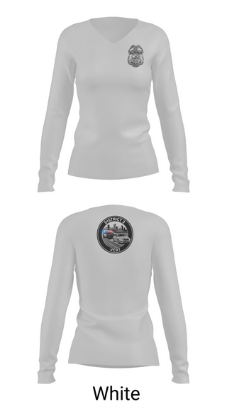 Womens Long Sleeve Vneck Shirt, D3 Violent Crimes Reduction Team, Police, Teamtime, Team time, sublimation, custom sports apparel, team uniforms, spirit wear, spiritwear, sports uniforms, custom shirts, team store, custom team store, fundraiser sports, apparel fundraiser