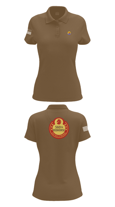560th Redhorse Unit 43549441 Women's Short Sleeve Performance Polo  - 15
