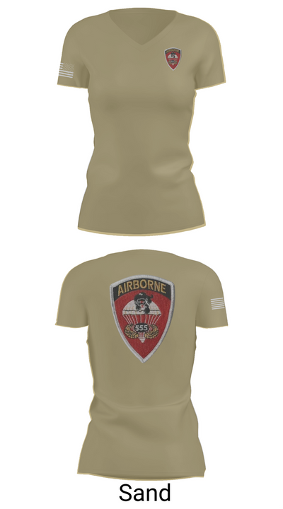 101st Airborne 37445934 Women's Short Sleeve V-neck Shirt - 88