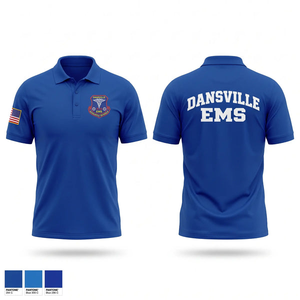 Short Sleeve Performance Polo, DANSVILLE EMS, EMS/EMT, Teamtime, Team time, sublimation, custom sports apparel, team uniforms, spirit wear, spiritwear, sports uniforms, custom shirts, team store, custom team store, fundraiser sports, apparel fundraiser