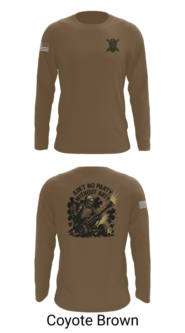 Long Sleeve Performance Shirt, 2/11 Hotel battery, Marines, Teamtime, Team time, sublimation, custom sports apparel, team uniforms, spirit wear, spiritwear, sports uniforms, custom shirts, team store, custom team store, fundraiser sports, apparel fundraiser