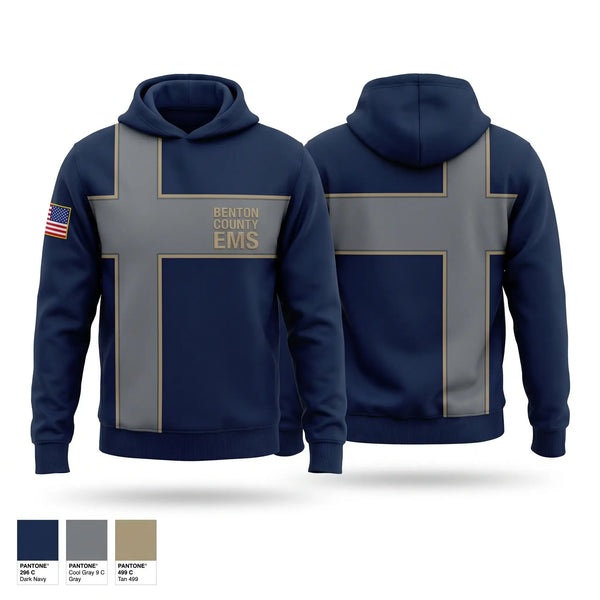 Hoodie, Benton County E.M.S., EMS/EMT, Teamtime, Team time, sublimation, custom sports apparel, team uniforms, spirit wear, spiritwear, sports uniforms, custom shirts, team store, custom team store, fundraiser sports, apparel fundraiser