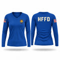Honeoye Falls Fire Department Women's Long Sleeve V-neck Shirt - 1