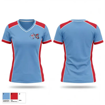 Weld Central Softball 93728296 Women's Short Sleeve V-neck Shirt - 1