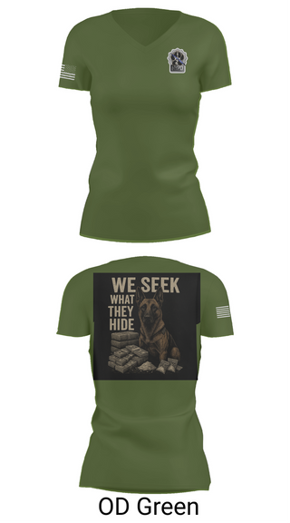 Womens Short Sleeve Vneck Shirt, Narcotics K9, , Teamtime, Team time, sublimation, custom sports apparel, team uniforms, spirit wear, spiritwear, sports uniforms, custom shirts, team store, custom team store, fundraiser sports, apparel fundraiser