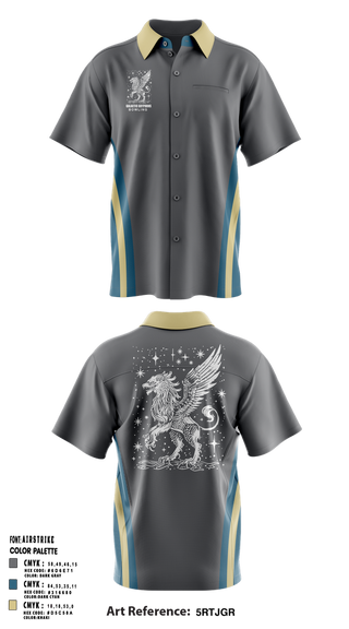 Short Sleeve Bowling Jersey, Galactic Gryphons, Bowling, Teamtime, Team time, sublimation, custom sports apparel, team uniforms, spirit wear, spiritwear, sports uniforms, custom shirts, team store, custom team store, fundraiser sports, apparel fundraiser