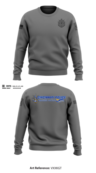 Crew Neck Sweatshirt, Cincinnati PD Marine Patrol, Police, Teamtime, Team time, sublimation, custom sports apparel, team uniforms, spirit wear, spiritwear, sports uniforms, custom shirts, team store, custom team store, fundraiser sports, apparel fundraiser