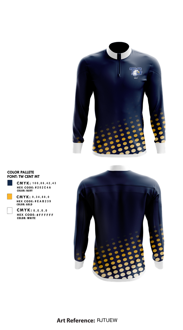 Quarter Zip Jacket, Totino-Grace Golf, Golf, Teamtime, Team time, sublimation, custom sports apparel, team uniforms, spirit wear, spiritwear, sports uniforms, custom shirts, team store, custom team store, fundraiser sports, apparel fundraiser