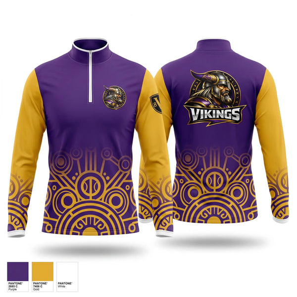 Quarter Zip Jacket, Tarboro High Vikings, , Teamtime, Team time, sublimation, custom sports apparel, team uniforms, spirit wear, spiritwear, sports uniforms, custom shirts, team store, custom team store, fundraiser sports, apparel fundraiser
