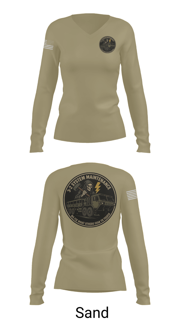 Womens Long Sleeve Vneck Shirt, 3-2 ADA, , Teamtime, Team time, sublimation, custom sports apparel, team uniforms, spirit wear, spiritwear, sports uniforms, custom shirts, team store, custom team store, fundraiser sports, apparel fundraiser