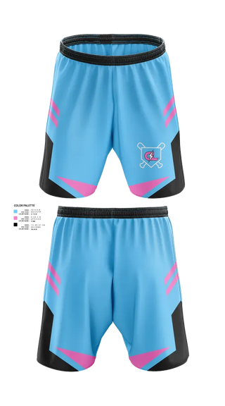 Athletic Shorts With Pockets, Carolina lightning, Baseball, Teamtime, Team time, sublimation, custom sports apparel, team uniforms, spirit wear, spiritwear, sports uniforms, custom shirts, team store, custom team store, fundraiser sports, apparel fundraiser