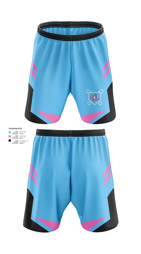 Athletic Shorts With Pockets, Carolina lightning, Baseball, Teamtime, Team time, sublimation, custom sports apparel, team uniforms, spirit wear, spiritwear, sports uniforms, custom shirts, team store, custom team store, fundraiser sports, apparel fundraiser