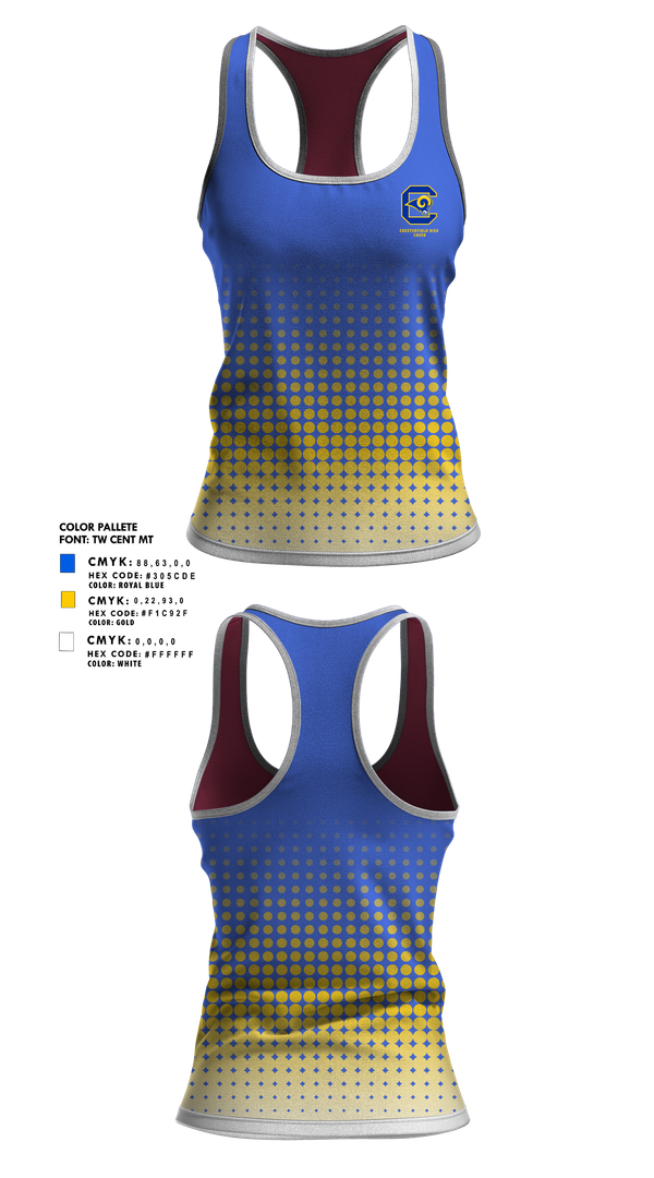 Tank Top, Chesterfield High Cheer, Cheer, Teamtime, Team time, sublimation, custom sports apparel, team uniforms, spirit wear, spiritwear, sports uniforms, custom shirts, team store, custom team store, fundraiser sports, apparel fundraiser
