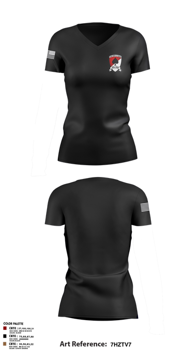 ATRP 6-17 ACS 92108473 Women's Short Sleeve V-neck Shirt - 3
