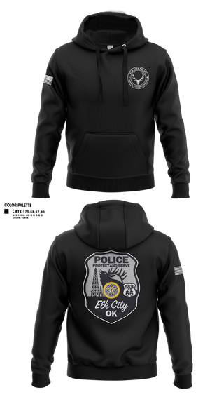 Hoodie, Elk City Police Department, Police, Teamtime, Team time, sublimation, custom sports apparel, team uniforms, spirit wear, spiritwear, sports uniforms, custom shirts, team store, custom team store, fundraiser sports, apparel fundraiser