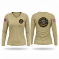 Cottonbailers Delta Dragons Women's Long Sleeve V-neck Shirt - 1