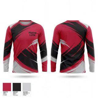 Long Sleeve Performance Shirt, Maine Lynx, Baseball, Teamtime, Team time, sublimation, custom sports apparel, team uniforms, spirit wear, spiritwear, sports uniforms, custom shirts, team store, custom team store, fundraiser sports, apparel fundraiser