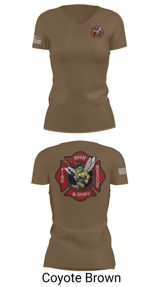 Womens Short Sleeve Vneck Shirt, B-Shift, Fire Department, Teamtime, Team time, sublimation, custom sports apparel, team uniforms, spirit wear, spiritwear, sports uniforms, custom shirts, team store, custom team store, fundraiser sports, apparel fundraiser