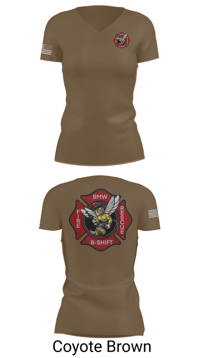 B-Shift 61265399 Women's Short Sleeve V-neck Shirt - 8
