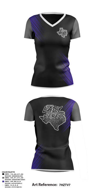Texas Storm Women's Short Sleeve V-neck Shirt - 11
