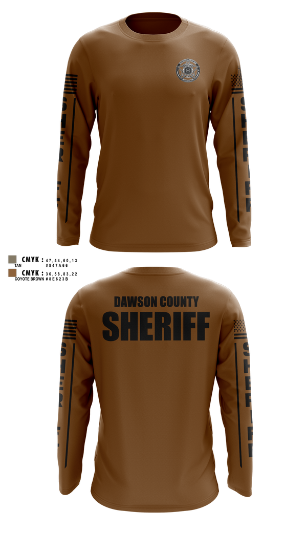 Long Sleeve Performance Shirt, Dawson County Sheriff’s Office, Police, Teamtime, Team time, sublimation, custom sports apparel, team uniforms, spirit wear, spiritwear, sports uniforms, custom shirts, team store, custom team store, fundraiser sports, apparel fundraiser