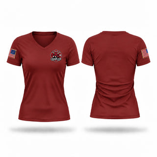 Womens Short Sleeve Vneck Shirt, 25-02, Fire Department, Teamtime, Team time, sublimation, custom sports apparel, team uniforms, spirit wear, spiritwear, sports uniforms, custom shirts, team store, custom team store, fundraiser sports, apparel fundraiser