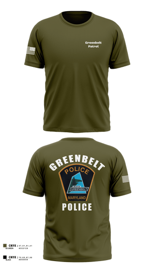 Short Sleeve Performance Shirt, Greenbelt Patrol, Police, Teamtime, Team time, sublimation, custom sports apparel, team uniforms, spirit wear, spiritwear, sports uniforms, custom shirts, team store, custom team store, fundraiser sports, apparel fundraiser